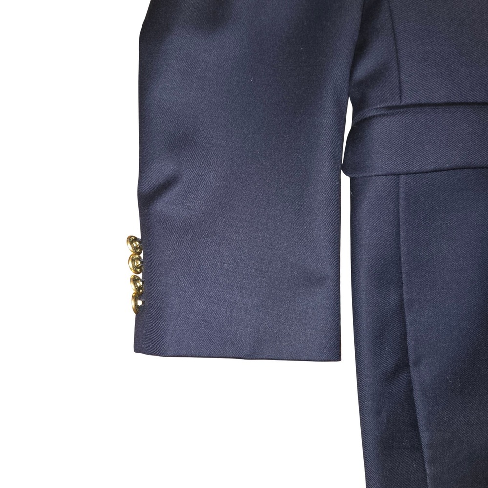 Lauren Ralph Lauren Blazer Mens 42L Navy Blue Wool Gold Crest Button Jacket - Picture 4 of 14